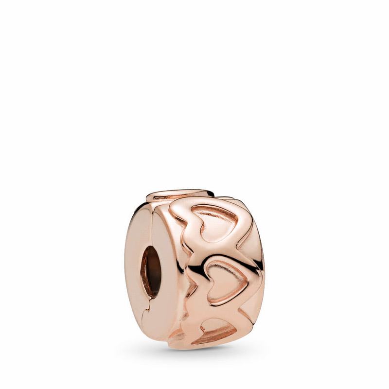 Pandora Australia Rose™ Row of Hearts Clip Charm | RGJFZV825